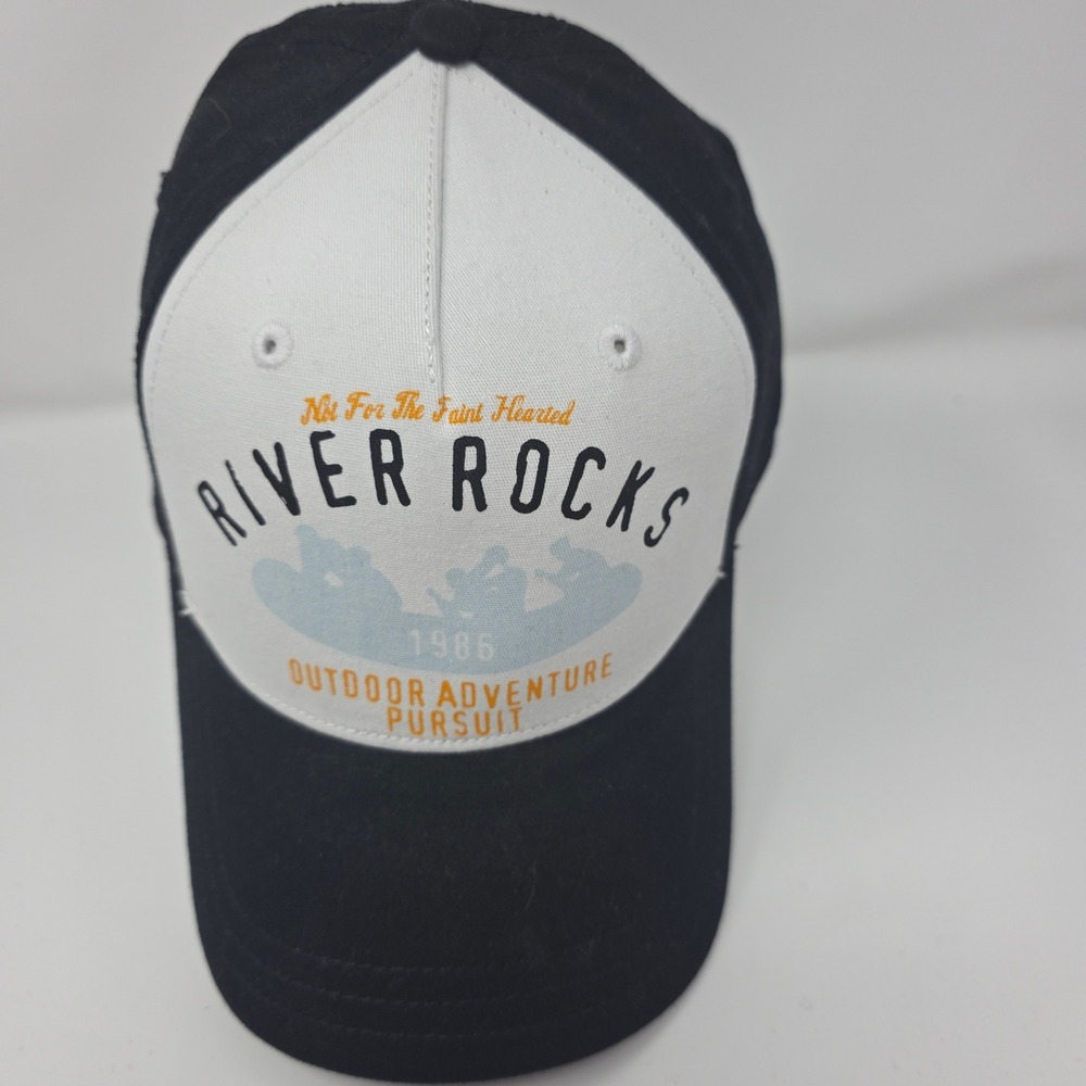 HYP River Rocks Baseball Cap 56cm Outdoor Adventure Pursuit Twill Fitted Black